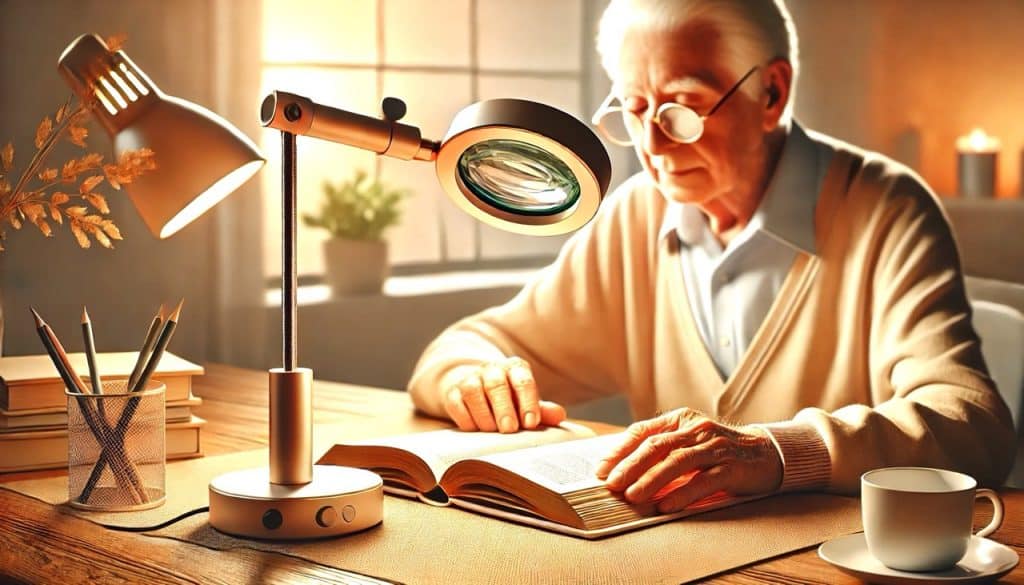 Lampe Loupe sur un bureau